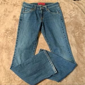Sz 3 Levi’s Superlow Stretch Bootcut Jeans 👖 Vintage 518